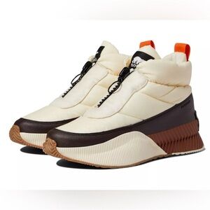 Sorel Cream and Brown Winter Boots